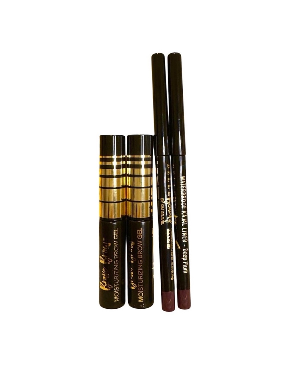 Set of 4 (2) New Belle Waterproof Eye Liners & (2) Eyebrow clear Gels $80 retail
